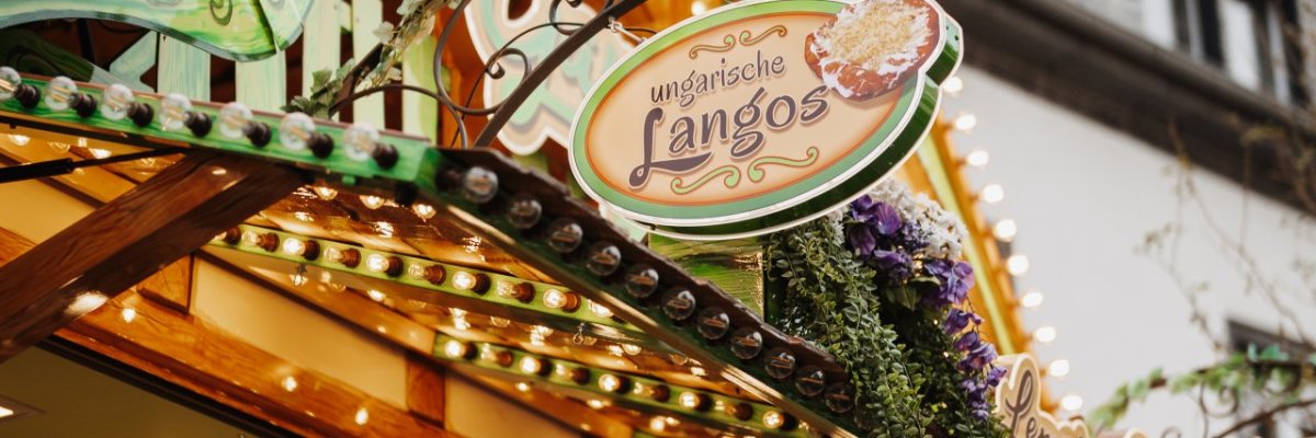 Langos-Stand auf dem Lukasmarkt